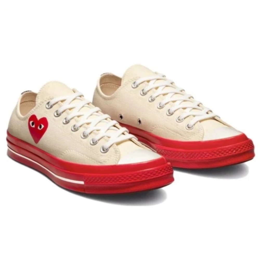 Converse Chuck 70 CDG Ox in Pristine and Red